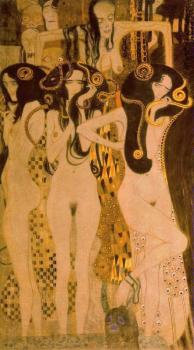 Gustav Klimt : The Hostile Powers. Left part, detail
